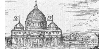 Detail of Tammany Hall as the Vatican