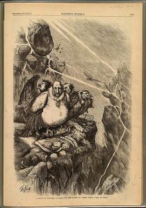 Group of Vultures waiting for the storm to blow over - let us prey,"13-September-1871 by Thomas Nast for Harper's Weekly. Source: Library of Congress