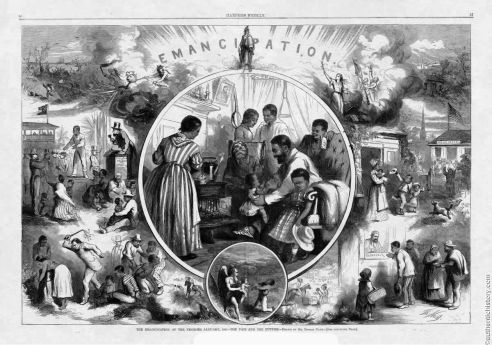 "The Emancipation of Negroes" by Thomas Nast 24, January, 1863