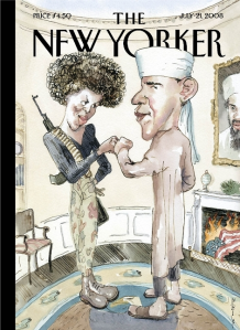 This New Yorker cover from 2008 elicited a great deal of conversation and controversy.